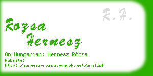 rozsa hernesz business card